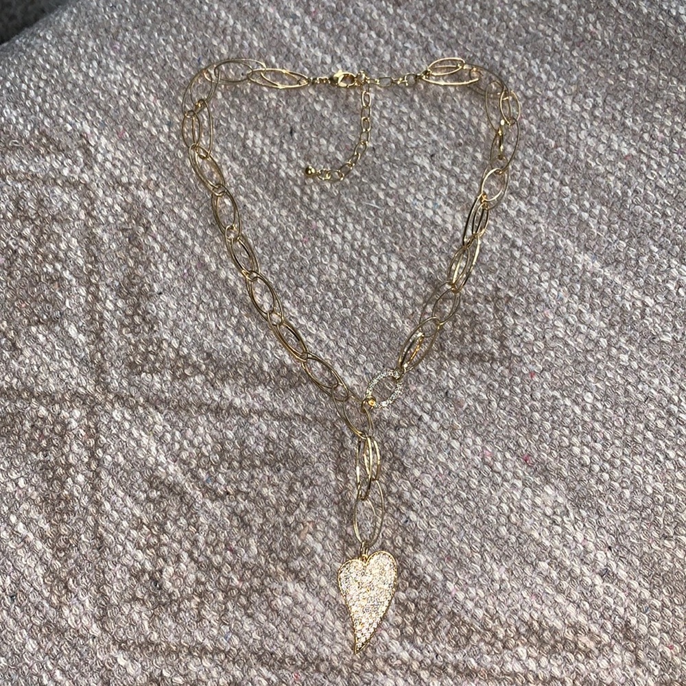 Gold Heart Pendant Necklace